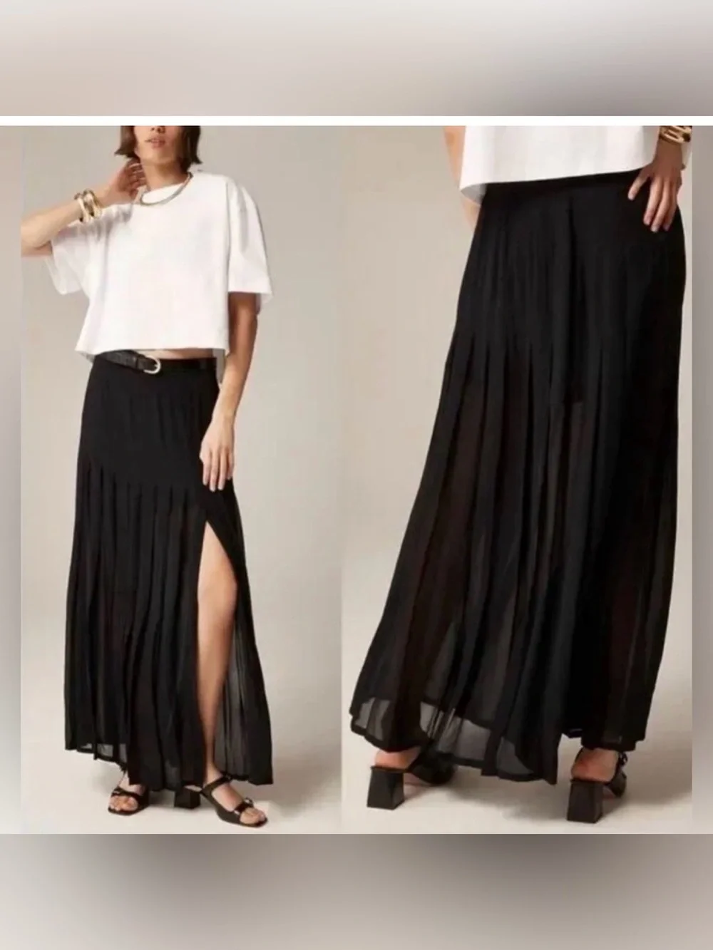 J Crew Colletion Chiffon maxi skirt size 6